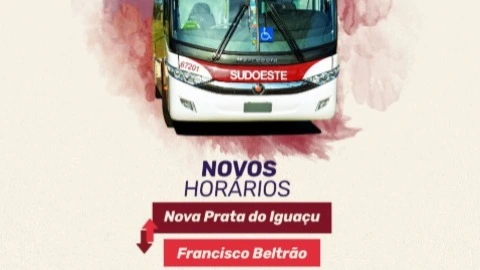 Imagem de capa da matéria: Novos horários - Linha Nova Prata do Iguaçu X Francisco Beltrão