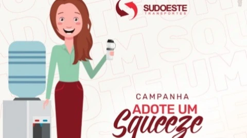 Imagem de capa da matéria: Sudoeste promove campanha interna para o uso de squeezes e máscaras