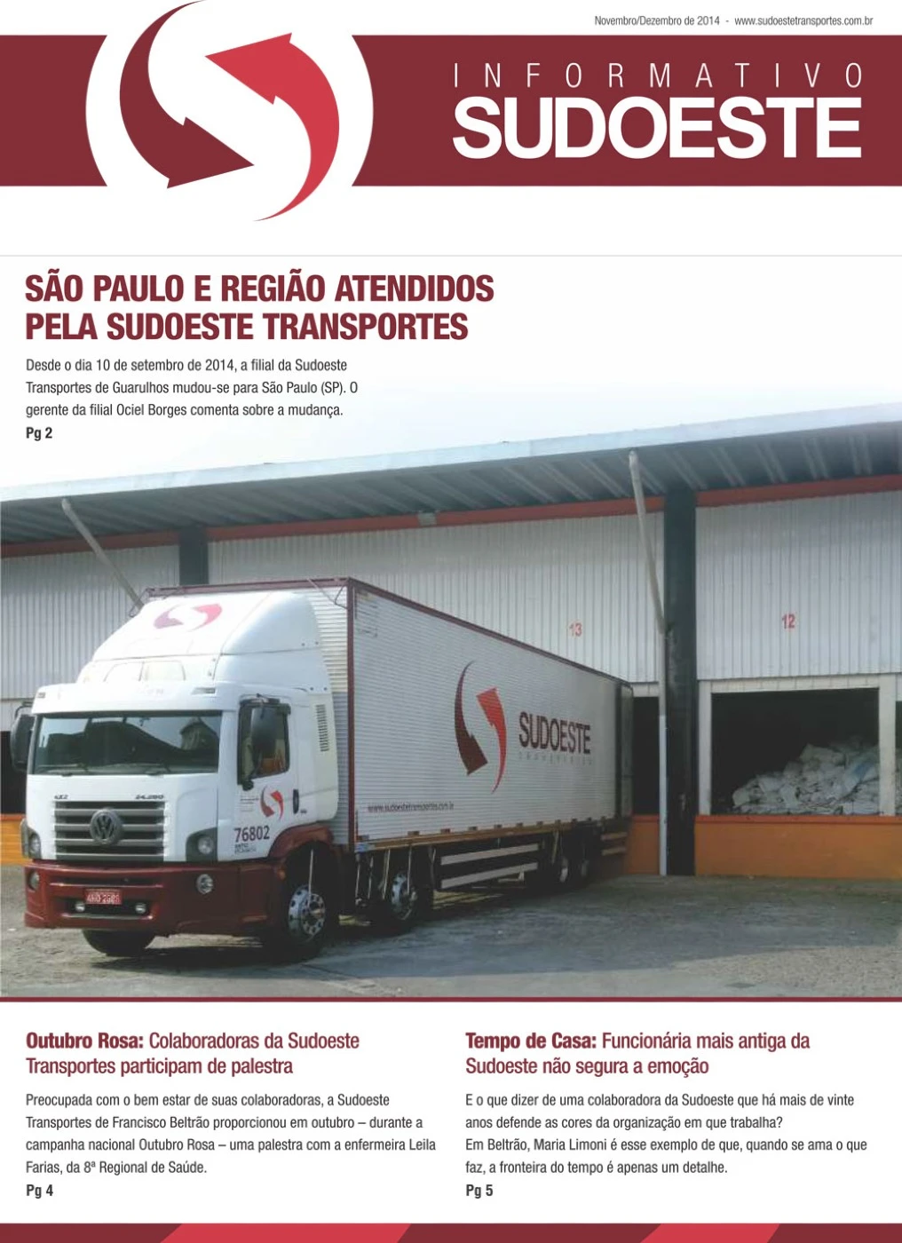 Capa do Informativo Sudoeste