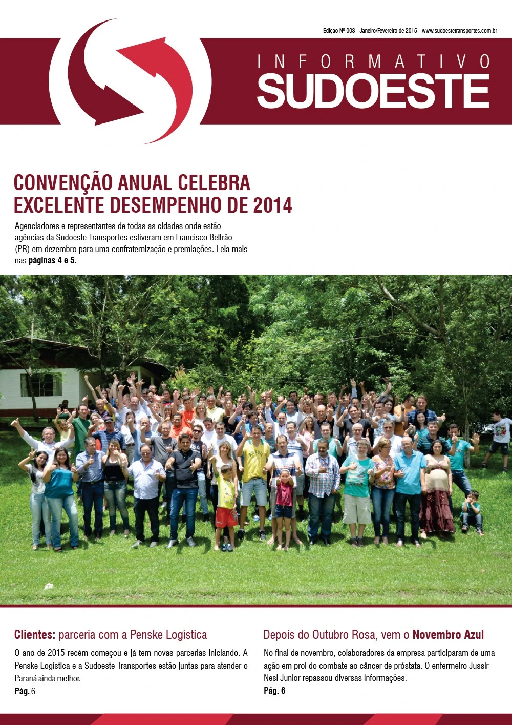 Capa do Informativo Sudoeste