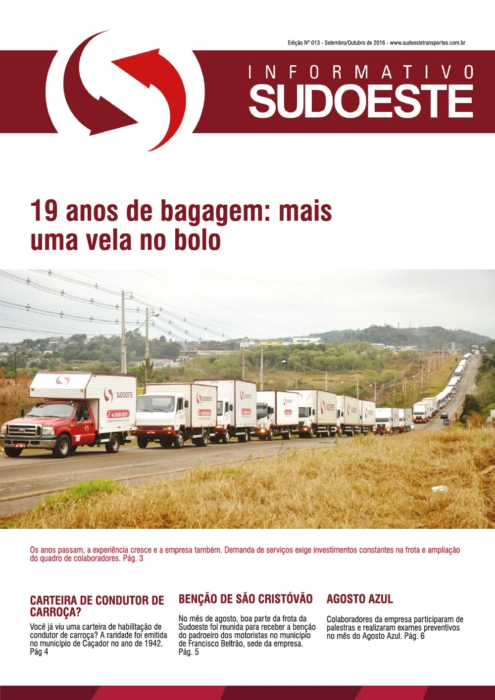 Capa do Informativo Sudoeste